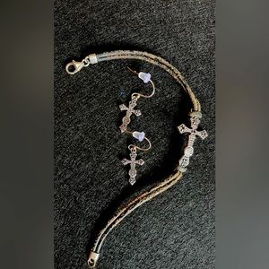 Harley Davidson Bracelet and Earrings Set